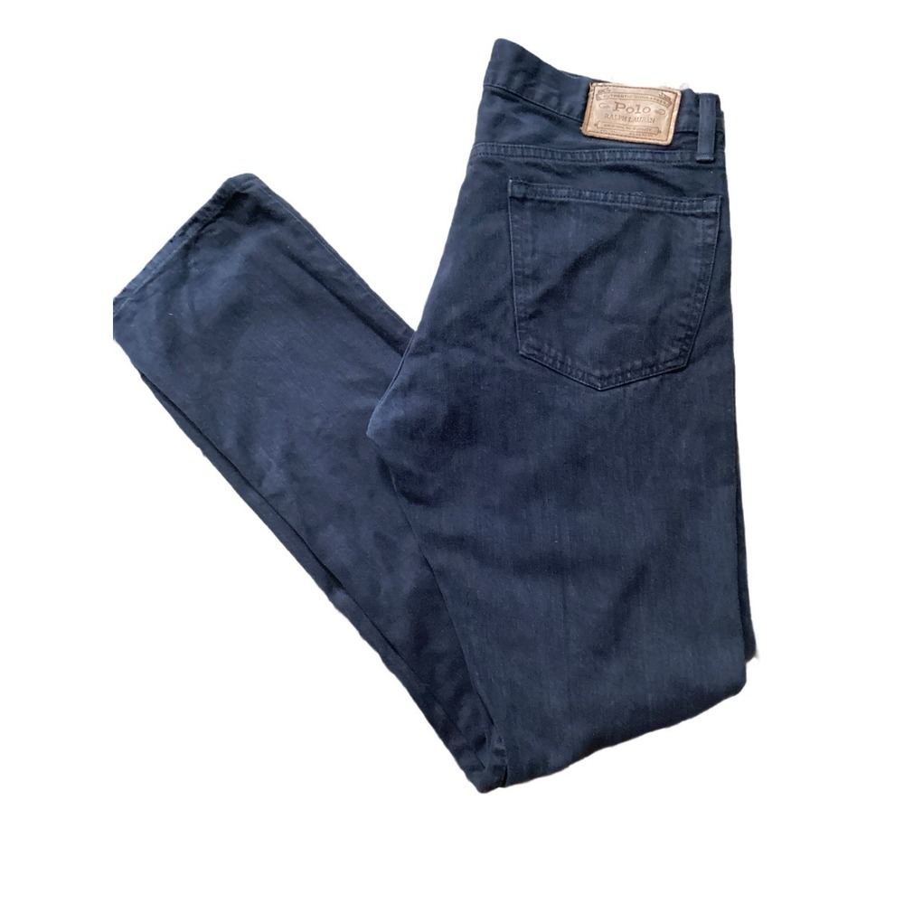 Polo Ralph Lauren Men's Size 32x34 (33) Hampton Straight Black Denim Jeans